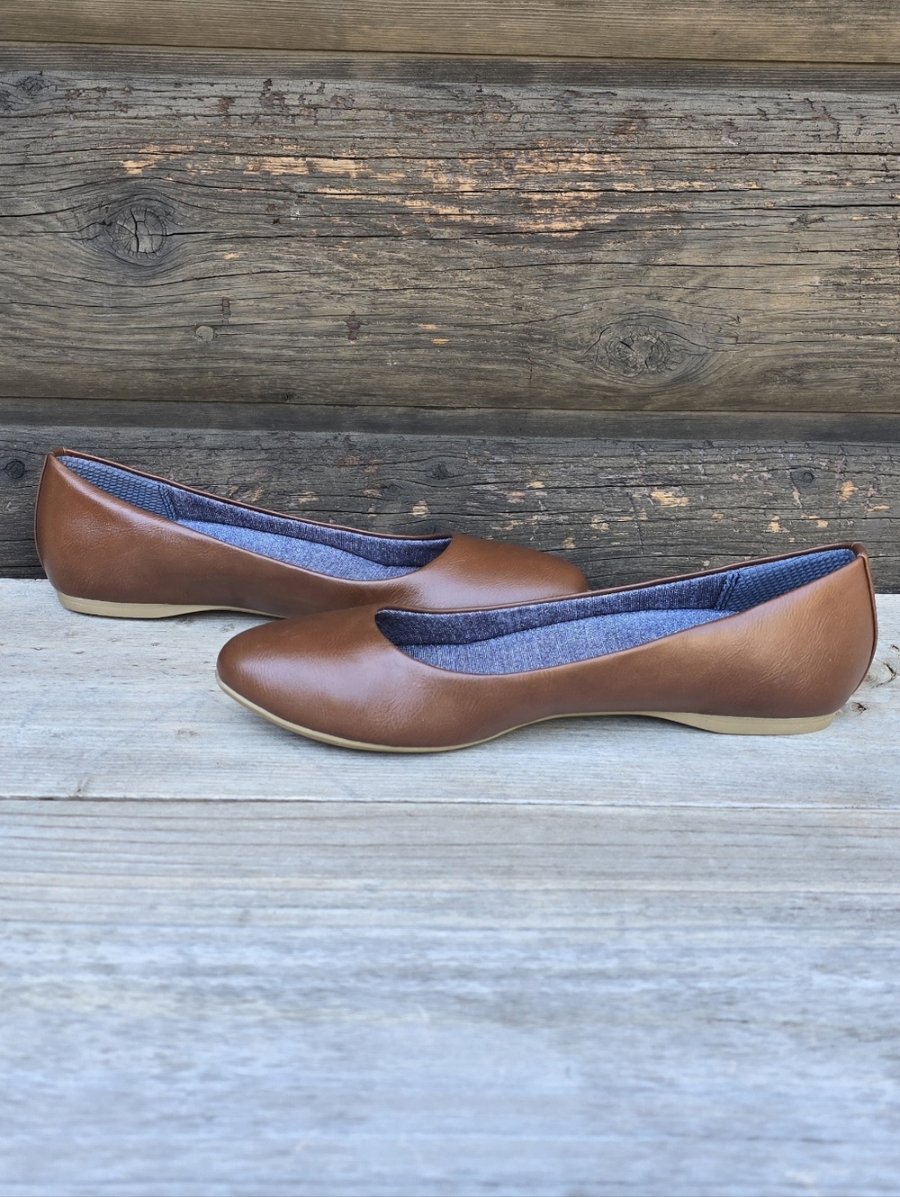 Dr. Scholls NEW Giorgie Modern Minimalist Cognac Comfort Ballet Flats 9M - Picture 5 of 13
